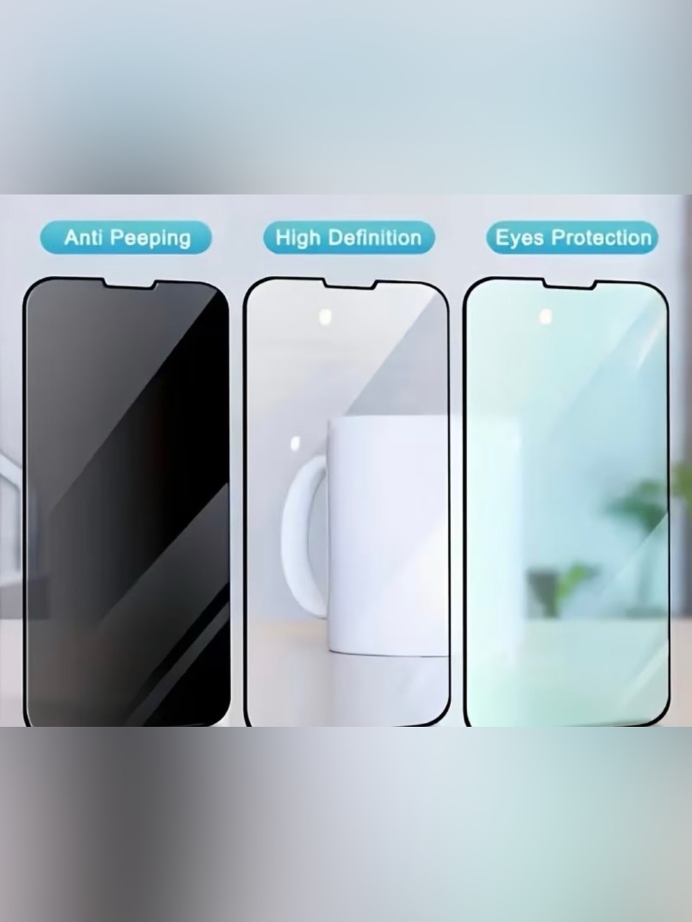 2 PS Privacy & HD Tempered Glass Screen Protector for IPhone 12 Pro Max